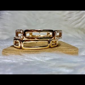 CHARTER CLUB GOLD-TONE CRYSTAL BRACELETS
